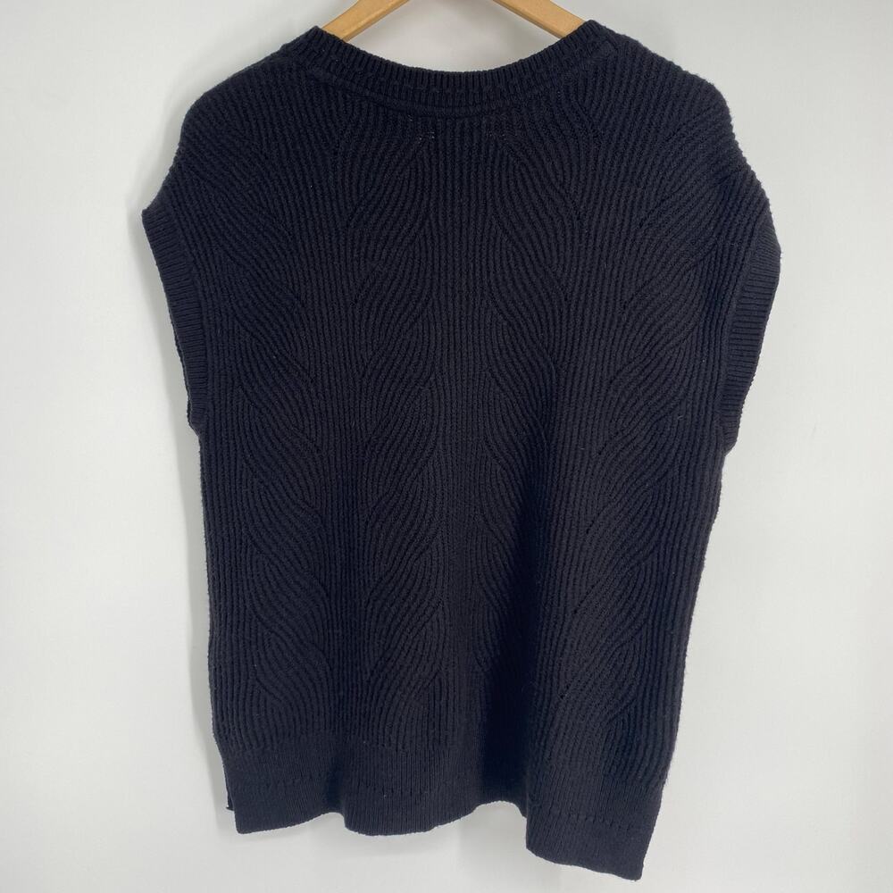Fat Face Sweater Women’s Medium‎ Black Hayley Cable Tank Minimalist Feminine - Picture 3 of 9